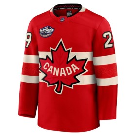 Dresovi Kanada 4 Nations Face Off 2025 Fanatics Premium Nathan Mackinnon Crvena - Muške
